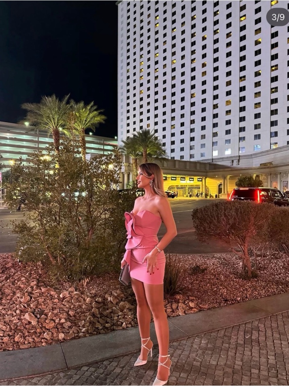 Lavish Alice Strapless Pink Rosette Mini Dress - Picture 6 of 6